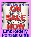 Wildlife Lover Gifts - Tiger Embroidered Pillow