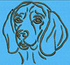 Beagle Portrait #1 - 2" Small Embroidery Design Beagle Portrait #1 - 2" Small Embroidery Design
