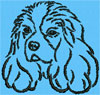 Cavalier Spaniel Portrait #1 - 2" Small Size Embroidery Design