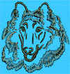 Collie Portrait #1 - 3" Medium Size Embroidery Design