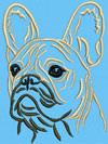 French Bulldog Portrait #2 - 3" Medium Size Embroidery Design