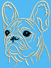 French Bulldog Portrait #2 - 3" Medium Size Embroidery Design