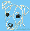 Jack Russell Terrier Portrait #1 - 6" Large Embroidery Design