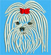 Maltese Dog Portrait #1 - 3" Medium Size Embroidery Design