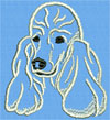 Poodle Portrait #1 - 2" Small Embroidery Design