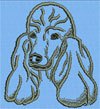 Poodle Portrait #1 - 2" Small Embroidery Design