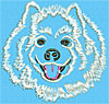 Samoyed Portrait #1 - 2" Small Embroidery Design