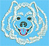 Samoyed Portrait #1 - 3" Medium Size Embroidery Design