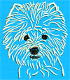 West Highland White Terrier Portrait #1 - 2" Small Emb Design