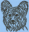 Yorkshire Terrier Portrait #2 - 2" Small Embroidery Design Yorkshire Terrier Portrait #2 - 2" Small Embroidery Design