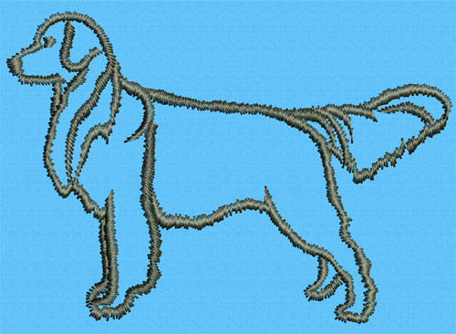 Golden Retriever Standing #1 - 3" Medium Embroidery Design - Click Image to Close