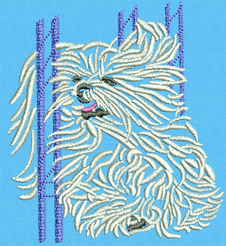 Maltese Agility #2 - 6" Large Size Embroidery Design - Click Image to Close