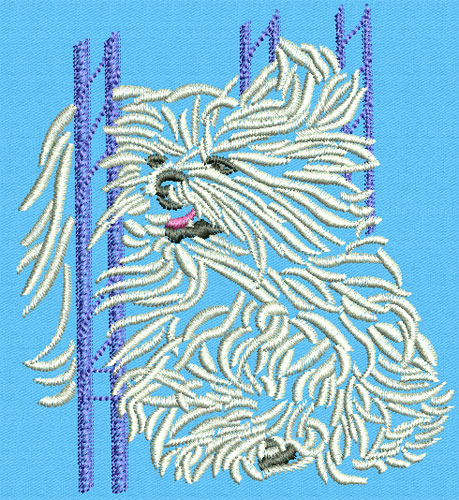 Maltese Agility #2 - 3" Medium Size Embroidery Design - Click Image to Close