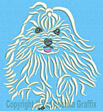 Maltese Agility #7 - 6" Large Size Embroidery Design