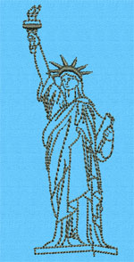 Statue of Liberty - Lady Liberty - Free Embroidery Design