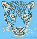 Jaguar Portrait #1 - 5" Large Size Embroidery Design