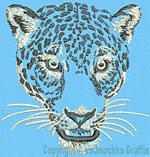 Jaguar Portrait #1 - 3" Medium Size Embroidery Design