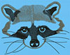 Raccoon Portrait #1 - 2" Small Size Embroidery Design