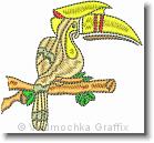 Tucan - Embroidery Design Sample - Vodmochka Graffix Custom Embroidery Digitizing Services * 487 x 452 * (35KB)