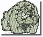 Bulldog - Embroidery Design Sample - Vodmochka Graffix Custom Embroidery Digitizing Services * 488 x 412 * (49KB)