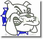 Bulldog Outline  - Embroidery Design Sample - Vodmochka Graffix Custom Embroidery Digitizing Services * 500 x 464 * (49KB)