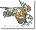 Flying Falcon 2 - Embroidery Design Sample - Vodmochka Graffix Custom Embroidery Digitizing Services * 500 x 412 * (57KB)