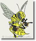 Killer Bee Racing - Embroidery Design Sample - Vodmochka Graffix Custom Embroidery Digitizing Services * 500 x 570 * (82KB)