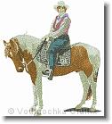 Margo & Spirit the Paso Fino Stallion - Embroidery Design Sample - Vodmochka Graffix Custom Embroidery Digitizing Services * 500 x 552 * (63KB)