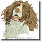 Springer Spaniel Portrait - Embroidery Design Sample - Vodmochka Graffix Custom Embroidery Digitizing Services * 449 x 449 * (43KB)