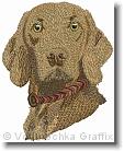 Vizsla Portrait - Embroidery Design Sample - Vodmochka Graffix Custom Embroidery Digitizing Services * 368 x 455 * (33KB)