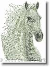 White Horse Head  - Embroidery Design Sample - Vodmochka Graffix Custom Embroidery Digitizing Services * 500 x 677 * (127KB)