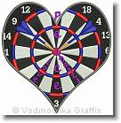 Peace Love Darts - Embroidery Design Sample - Vodmochka Graffix Custom Embroidery Digitizing Services * 500 x 509 * (81KB)