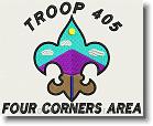 Troop 405 Four Corners Area - Embroidery Design Sample - Vodmochka Graffix Custom Embroidery Digitizing Services * 500 x 405 * (46KB)