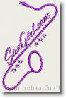 Sax Girl - Embroidery Design Sample - Vodmochka Graffix Custom Embroidery Digitizing Services * 500 x 771 * (99KB)