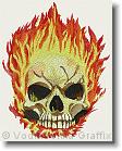 Fire Skull  - Embroidery Design Sample - Vodmochka Graffix Custom Embroidery Digitizing Services * 500 x 627 * (127KB)
