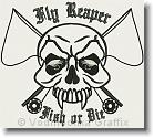 Fly Reaper - Fish Or Die - Embroidery Design Sample - Vodmochka Graffix Custom Embroidery Digitizing Services * 500 x 448 * (48KB)