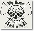 Fly Reaper - Fish Or Die - Embroidery Design Sample - Vodmochka Graffix Custom Embroidery Digitizing Services * 500 x 448 * (48KB)