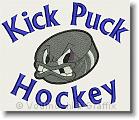 Kick Puck Hockey - Embroidery Design Sample - Vodmochka Graffix Custom Embroidery Digitizing Services * 500 x 430 * (54KB)