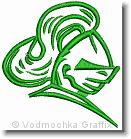 Knight Outline - Embroidery Design Sample - Vodmochka Graffix Custom Embroidery Digitizing Services * 500 x 528 * (75KB)