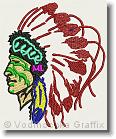 Moses Lake Chief - Embroidery Design Sample - Vodmochka Graffix Custom Embroidery Digitizing Services * 500 x 603 * (104KB)