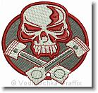 North Verde Skull - Embroidery Design Sample - Vodmochka Graffix Custom Embroidery Digitizing Services * 500 x 479 * (98KB)