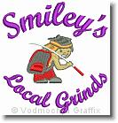 Smiley's Local Grinds - Embroidery Design Sample - Vodmochka Graffix Custom Embroidery Digitizing Services * 396 x 414 * (26KB)