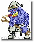 Storm Monster - Embroidery Design Sample - Vodmochka Graffix Custom Embroidery Digitizing Services * 468 x 586 * (89KB)