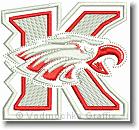 K Eagle - Embroidery Design Sample - Vodmochka Graffix Custom Embroidery Digitizing Services * 500 x 467 * (92KB)