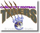 Tigers - Canon City Football - Embroidery Design Sample - Vodmochka Graffix Custom Embroidery Digitizing Services * 500 x 414 * (61KB)