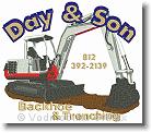 Day & Son Backhoe & Trenching - Embroidery Design Sample - Vodmochka Graffix Custom Embroidery Digitizing Services * 500 x 436 * (72KB)