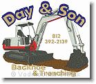 Day & Son Backhoe & Trenching - Embroidery Design Sample - Vodmochka Graffix Custom Embroidery Digitizing Services * 500 x 503 * (73KB)