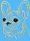 French Bulldog Portrait #2 Color3 - Vodmochka Machine Embroidery Design Picture - Click to Enlarge