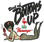 Bottoms Up Logo - Custom Embroidery Digitizing Sample Picture