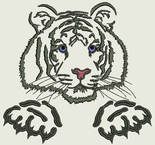 Tiger and Paw Embroidery Design - © 2007 Vadmochka Graffix - Graphic Collection - Click to Close
